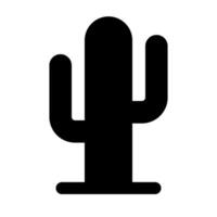 Simple cactus silhouette icon. vector