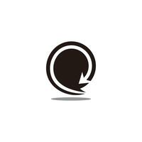 rotation arrow motion baloon refresh symbol vector