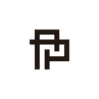 letter ap linked linear simple geometric logo vector