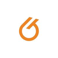 letter ct loop circles arrow simple geometric logo vector