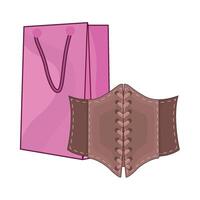 illustration of corset belt vector