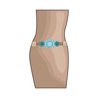 illustration of woman belt vector