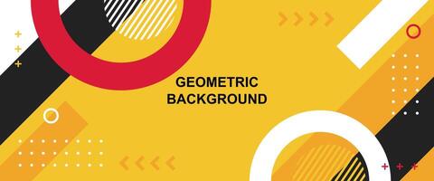 Geometric abstract banner background. Modern asymmetrical and geometric shapes. illustration for templates, banners, covers, flyers, cards, web, pages, and headers vector