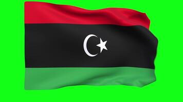 acenando bandeira do Líbia animação 3d render método video