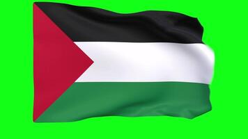 acenando bandeira do Palestina animação 3d render método video