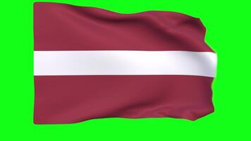 Waving flag of Latvia Animation 3D render Method video