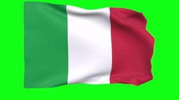 agitant drapeau de Italie animation 3d rendre méthode video