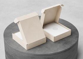 Cardboard boxes with texture use for mockup photo