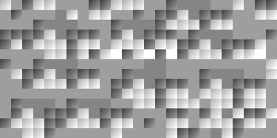 Geometric square grid in black and white gradient. vector