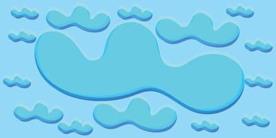 Blue cloud in the sky for background design. vector