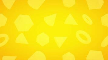 yellow abstract background with random shapes pattern, gadien banner template, background for advertising video