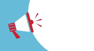 banner background design template with loudspeaker for your business concept vector