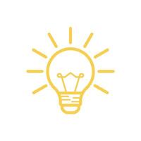 light bulb icon design line style vector
