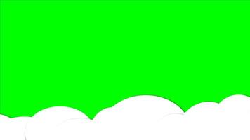 Cartoon cloud template with green screen video