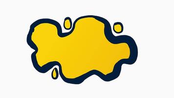 Freeform background template in yellow and blue strokes, animated ink expanding background video