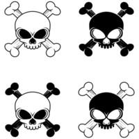 Skull with bones for Halloween vector