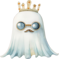 linda fantasma usa un corona con un monóculo png