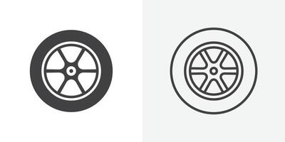 neumático icono conjunto vector