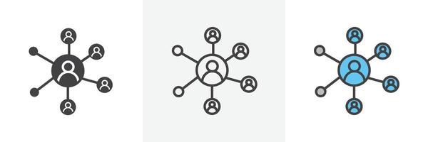 Social network icon vector