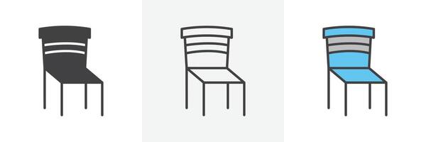 Chair icon set vector