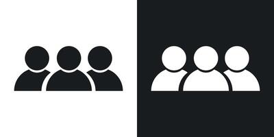 Users icon set. vector