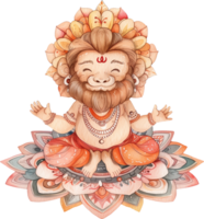 linda narasimha Dios sentado en rangoli png