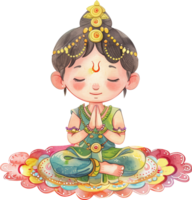 linda vayu Dios sentado en rangoli Kumaras png