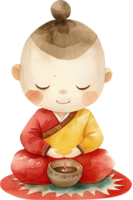 Cute Buddha god sitting on Rangoli png