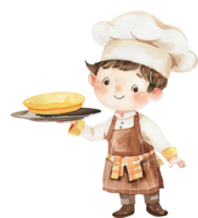 Cute Waiter, holding a tray png