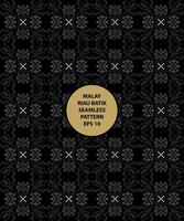 malay riau batik monochrome seamless pattern vector