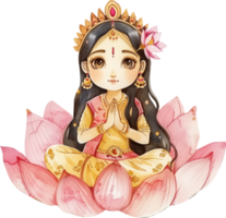 mignonne radha déesse séance sur lotus png