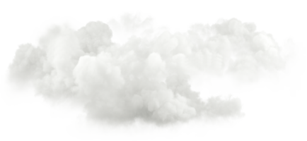 Realistic white clouds isolated on transparent background 3d rendering png