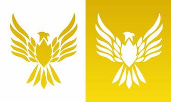 graphic illustration of simple phoenix logo design template vector