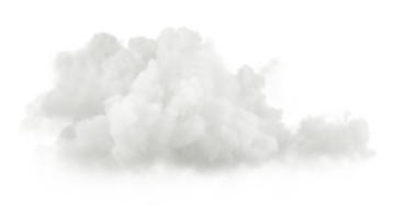 Smooth fluffy cloud explode shapes cut out backgrounds 3d rendering png