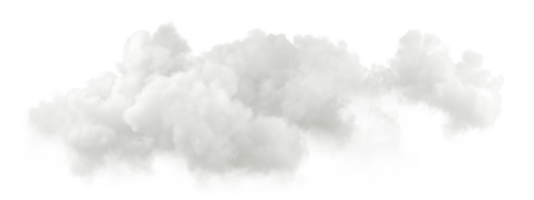 klem kunst wit wolken vloeiende isoleren achtergronden 3d renderen png