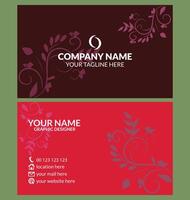 Professional creative business card design template vector