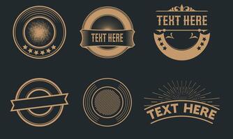 Vintage badge set 1 vector