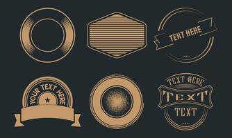Vintage badge set 2 vector