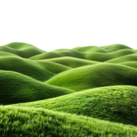 Green Grassy Hills Isolated on Transparent Background png