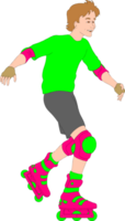 patineta jugador ilustración png