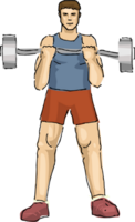 Man weightlifter illustration png