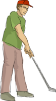 Man golfer player illustration png