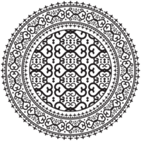 etnisch mandala. mandala bloemen sier- circulaire patroon. etnisch naadloos ronde patroon. wijnoogst tribal ornament. klassiek antiek luxe element. decoratief voor textiel, kleding stof, tapijt, tatoeëren. png