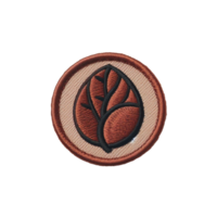 Brew a statement with this embroidered coffee patch with transparent background png