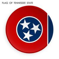 american state of Tennessee flag icon in modern neomorphism style. Button for mobile application or web. on white background vector
