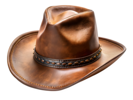 un marrón vaquero cuero sombrero png