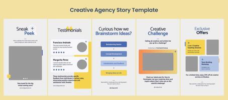 Creative Business Social Media Set, Story Template for Advertisement, Sale, and Business Promotion vector