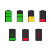 Battery charging point, charge indicator. Level battery Energy powerfully full. vector