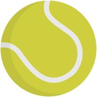 Tennis ball flat icon isolated on white background. vector