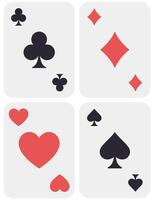 Playing cards flat illustration isolated on white background. vector